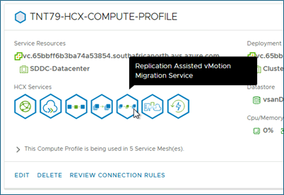 Enable Replication Assisted vMotion Migration on Compute Profiles and Service Mesh